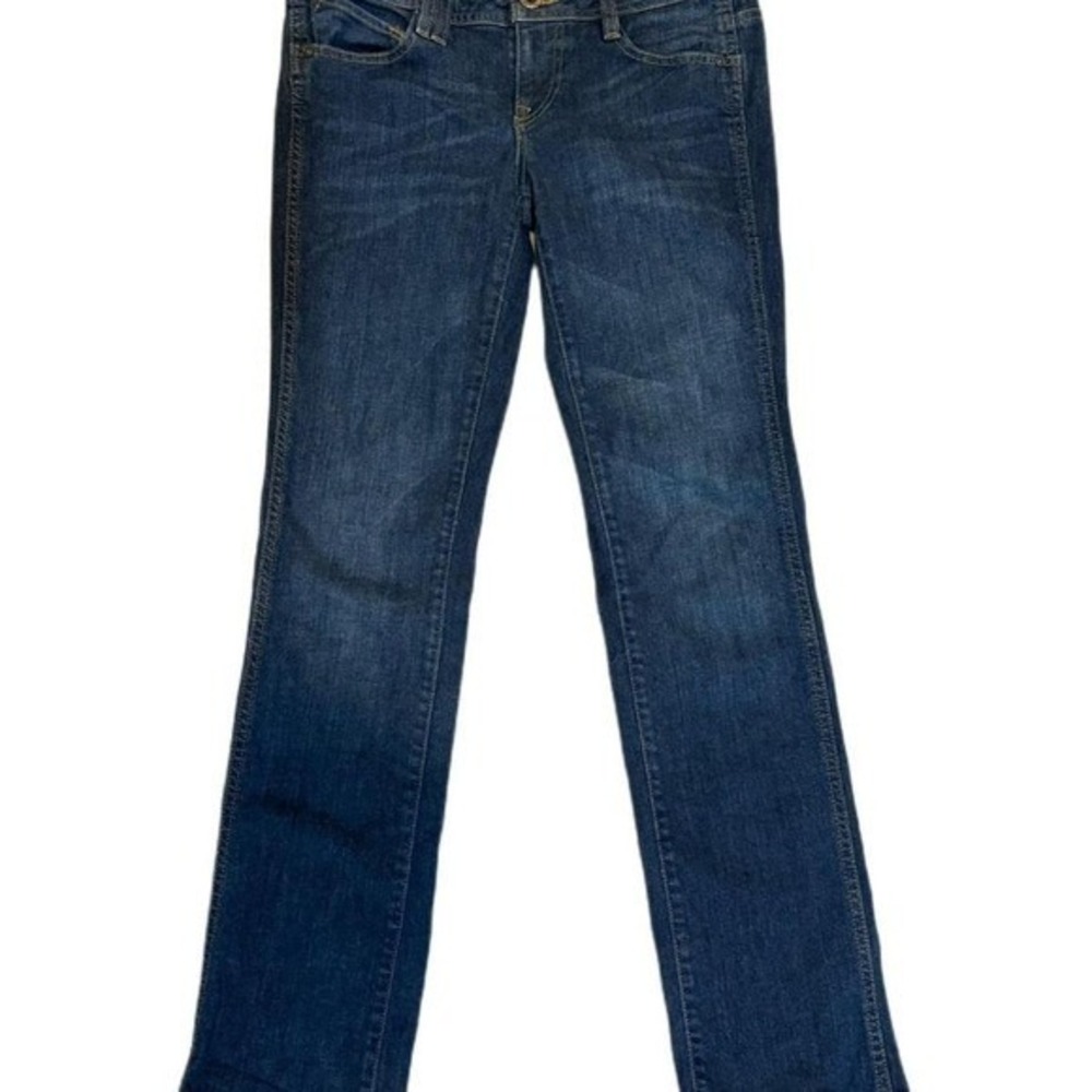 Volcom Stone Womens Size 7 Static Skinny Straight Leg Low Rise Medium Wash Jeans - Picture 2 of 6